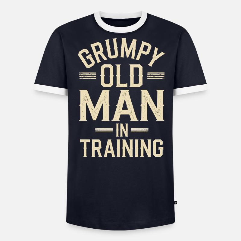 Mürrischer Alter Mann Grumpy - Männer Kontrast-T-Shirt - 