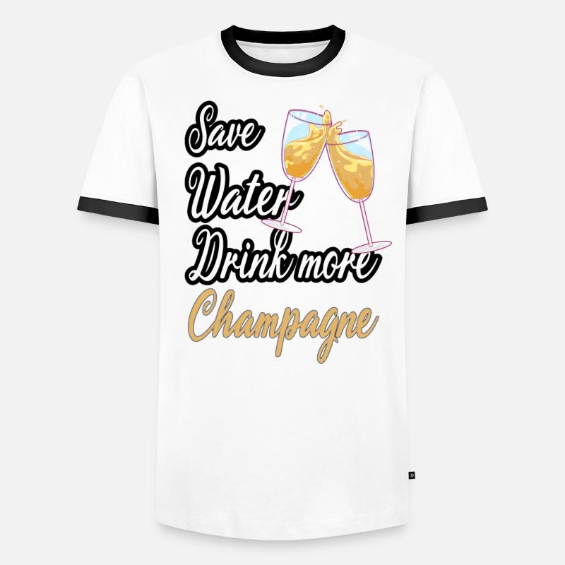 Save Water Drink Männer Kontrast-T-Shirt