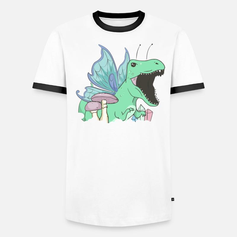 Fairycore Esthétique Fée Fée Dinosaure Fairysaurus T-shirt contrasté Homme