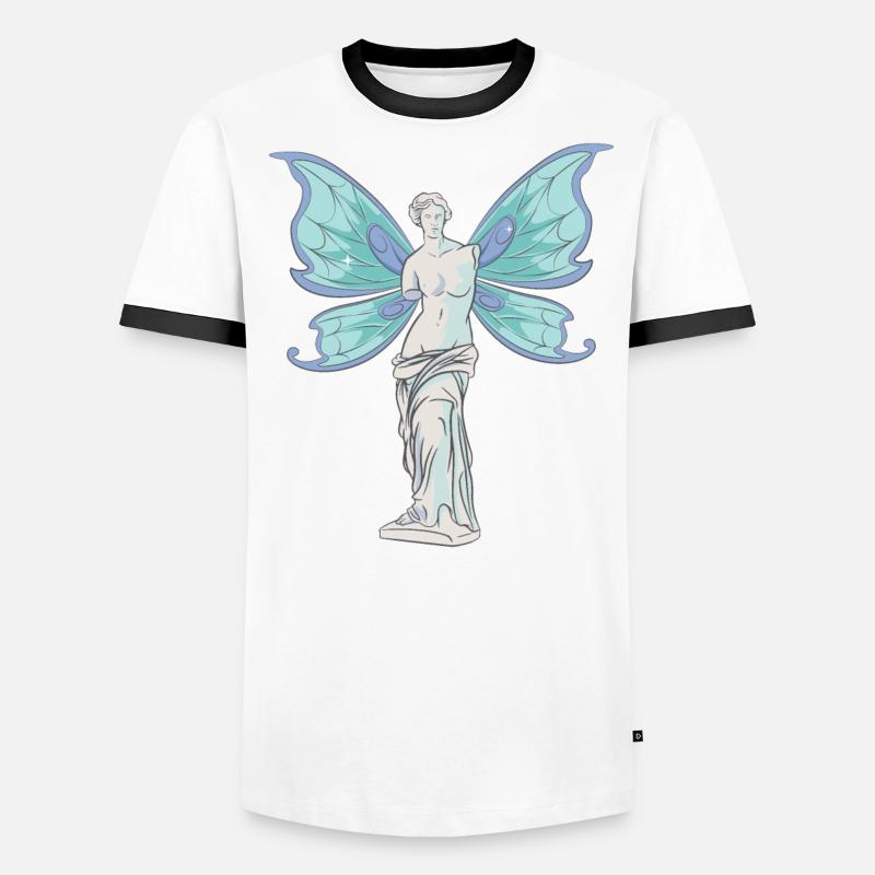 Fairycore Esthétique Fée Vénus De Milo Statue T-shirt contrasté Homme