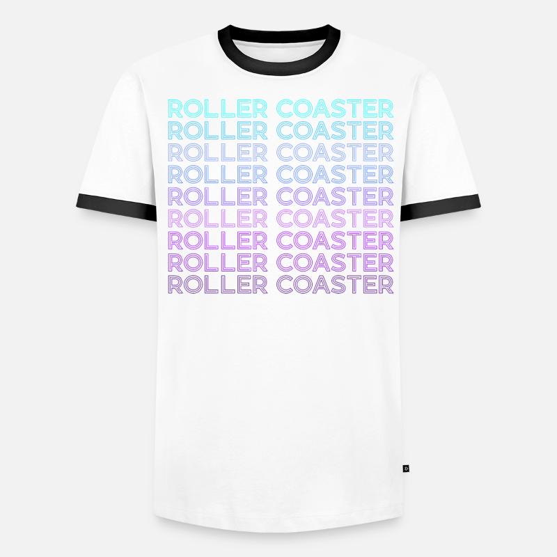Roller Coaster Amusement Park Retro Men's Ringer Shirt