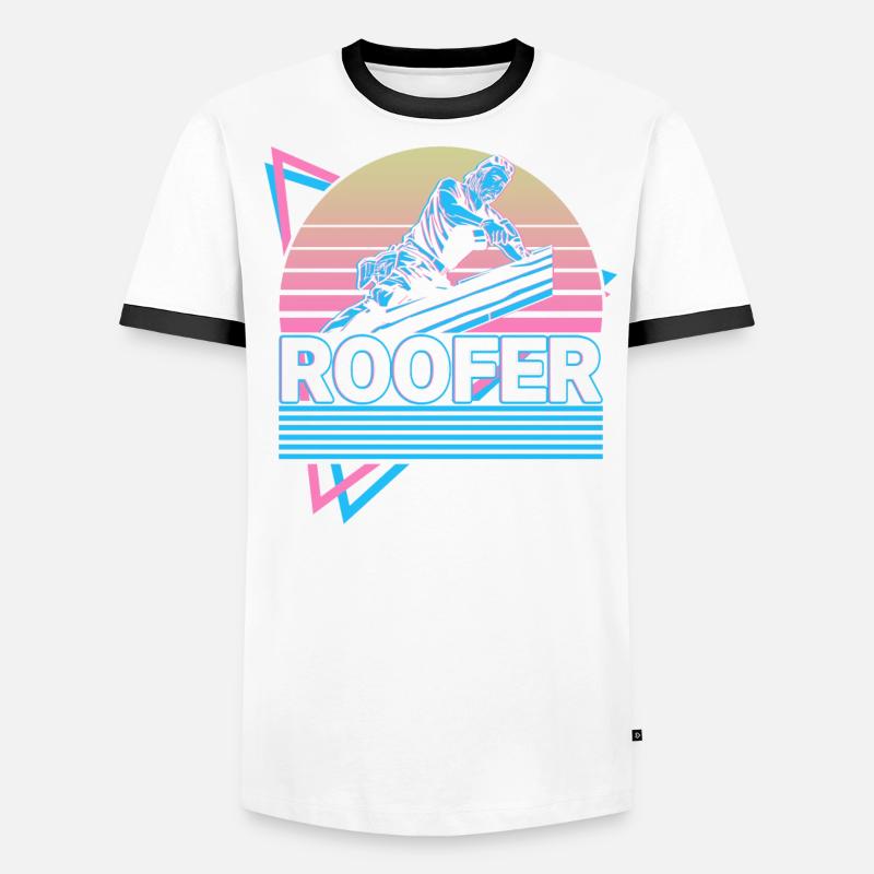 Dachdecker Dachbau Retro Geschenk Männer Kontrast-T-Shirt