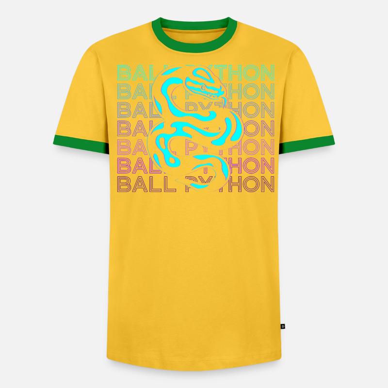 Kugelpython Schlange Retro Geschenk - Männer Kontrast-T-Shirt - undefined