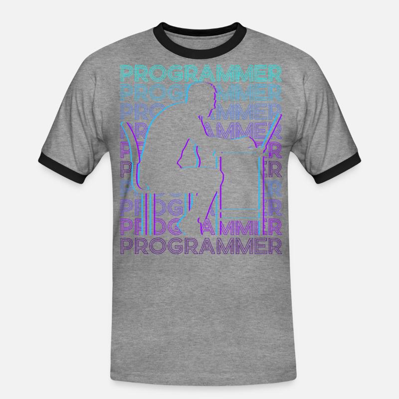 Programmierer Computerprogrammierung Kodierung Gee - Männer Kontrast-T-Shirt - Grau meliert/Schwarz