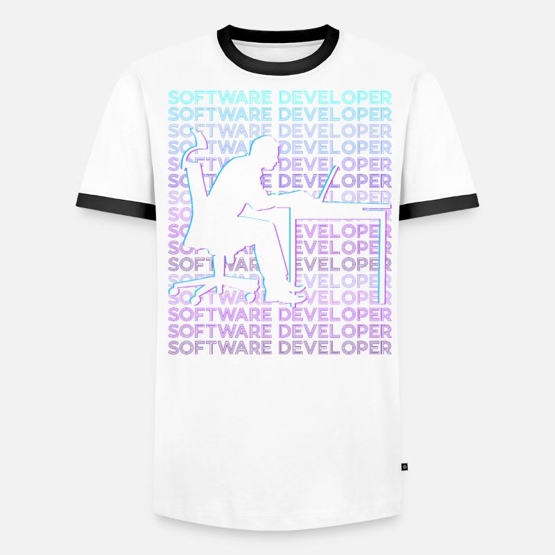 Software-Entwickler Software-Entwicklung Retro Männer Kontrast-T-Shirt