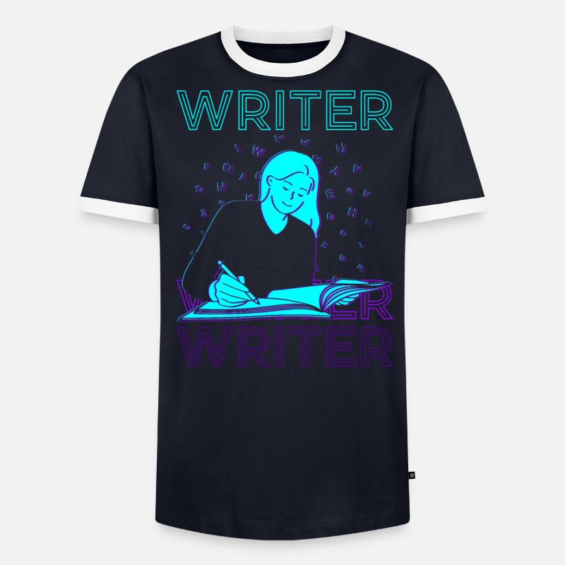 Author Author Writing Retro Men's Ringer Shirt
