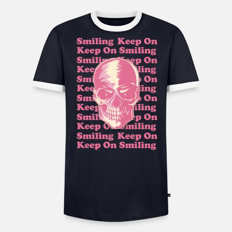 Pastel Danois Esthétique Gothique Crâne Goth T-shirt contrasté Homme