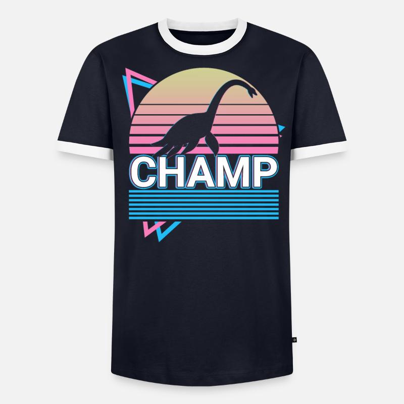 Champ Kryptide Kryptozoologie Retro - Männer Kontrast-T-Shirt - undefined