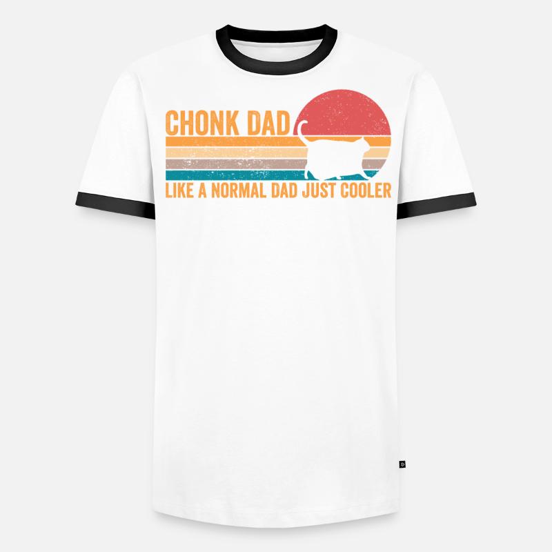 Chonk Meme Katze Männer Kontrast-T-Shirt