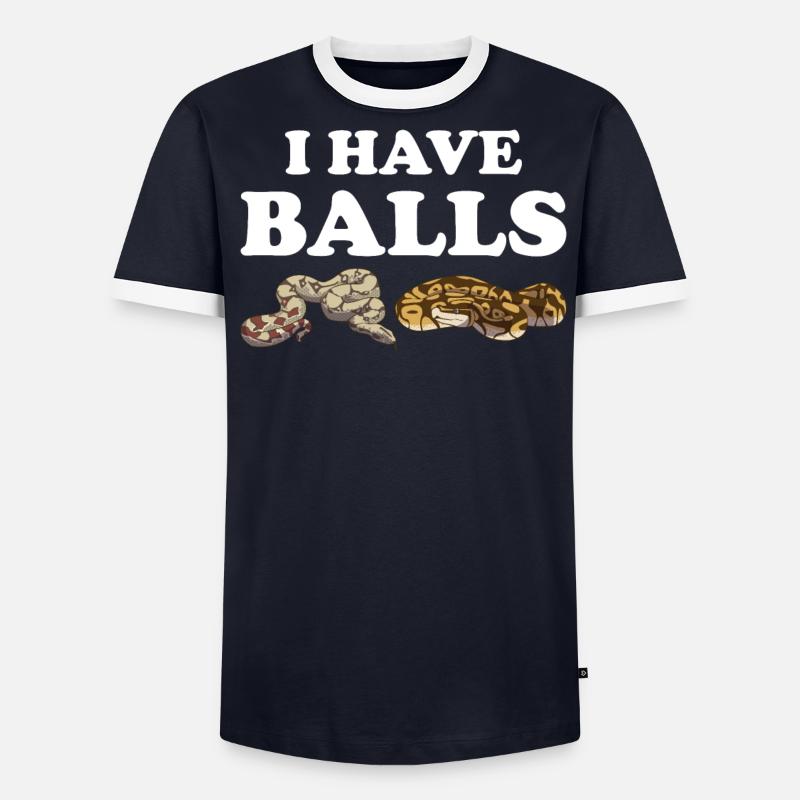 Lustige Kugelpython Schlange - Männer Kontrast-T-Shirt - undefined