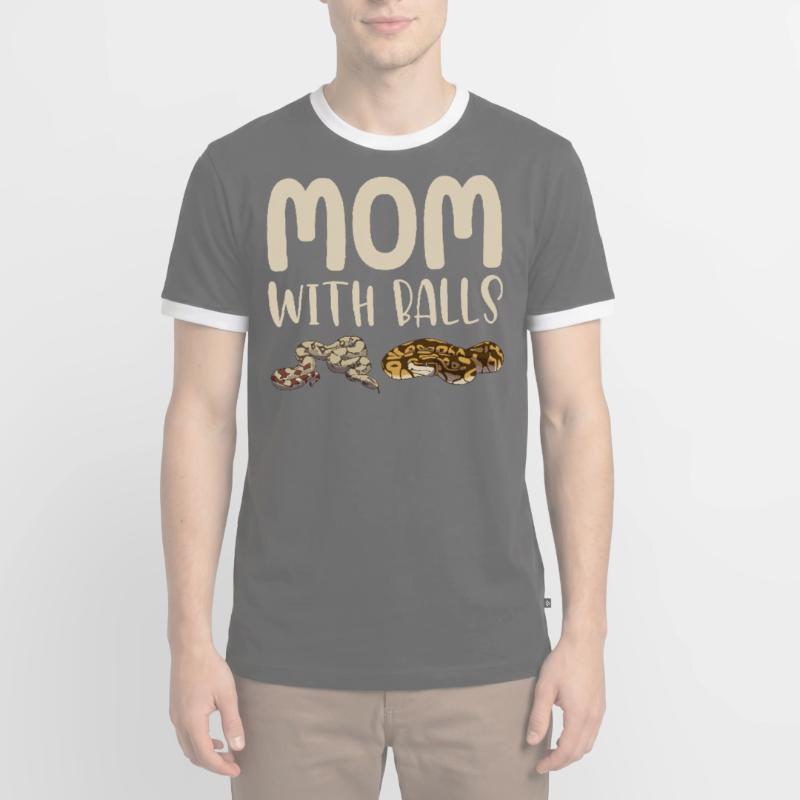 Drôle de boule Python Serpent T-shirt contrasté Homme