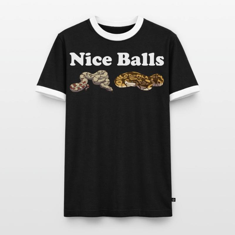 Drôle de boule Python Serpent T-shirt contrasté Homme