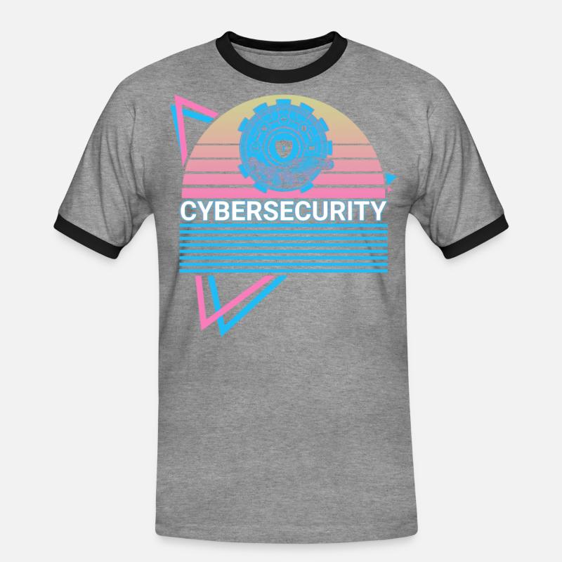 Cybersecurity Computer Security Cybersecurity - Men's Ringer Shirt - heather grey/black