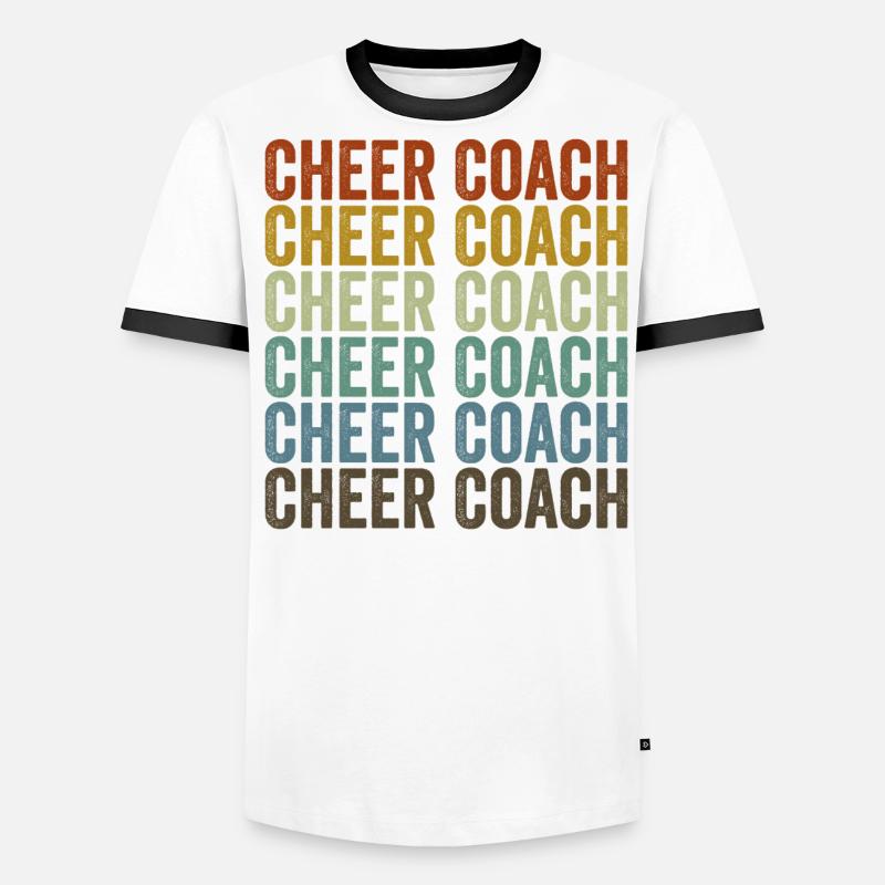 Cheer Coach Leopard Männer Kontrast-T-Shirt