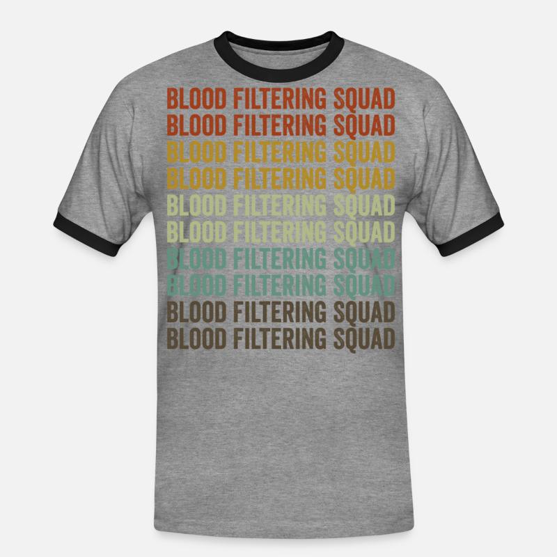 Blutfiltrationstrupp Dialyse-Techniker - Männer Kontrast-T-Shirt - Grau meliert/Schwarz