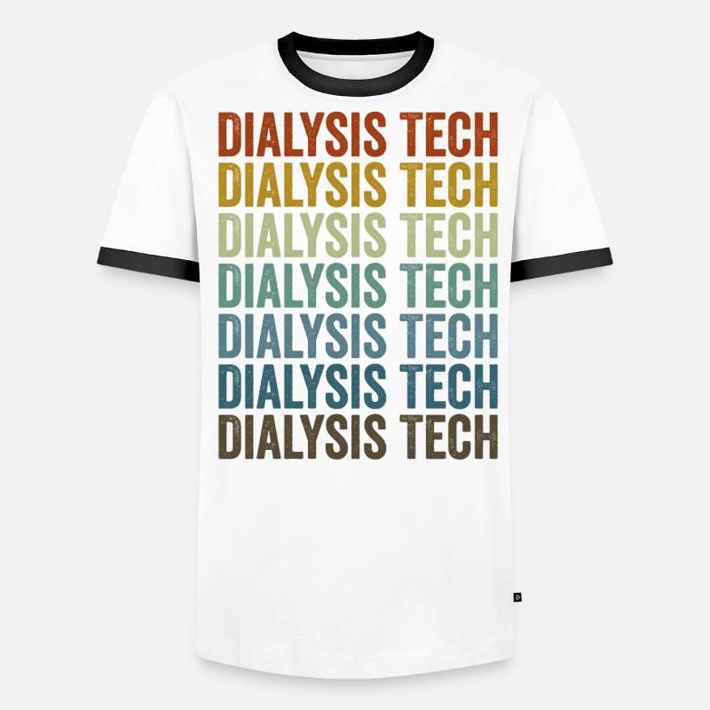 Dialysis Technician Dialysis Technician Leopard Print Men's Ringer Shirt