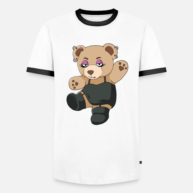 Finnish Goth Aesthetic Gothic Bear Goth Men's Ringer Shirt
