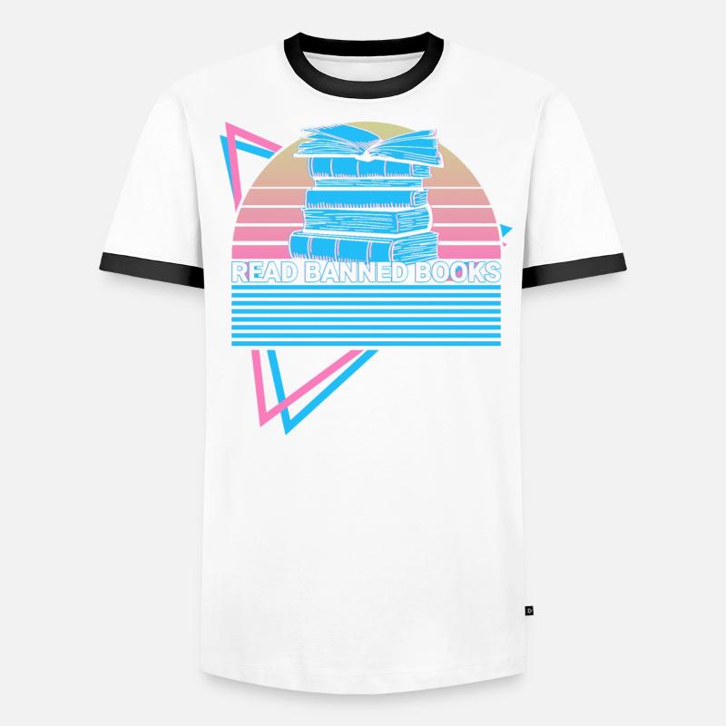 Book reader Bookworm Men's Ringer Shirt