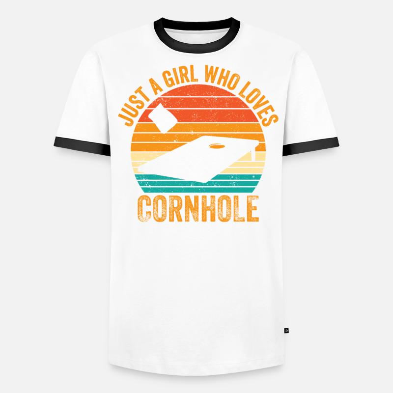Cornhole Corn Hole Retro T-shirt contrasté Homme