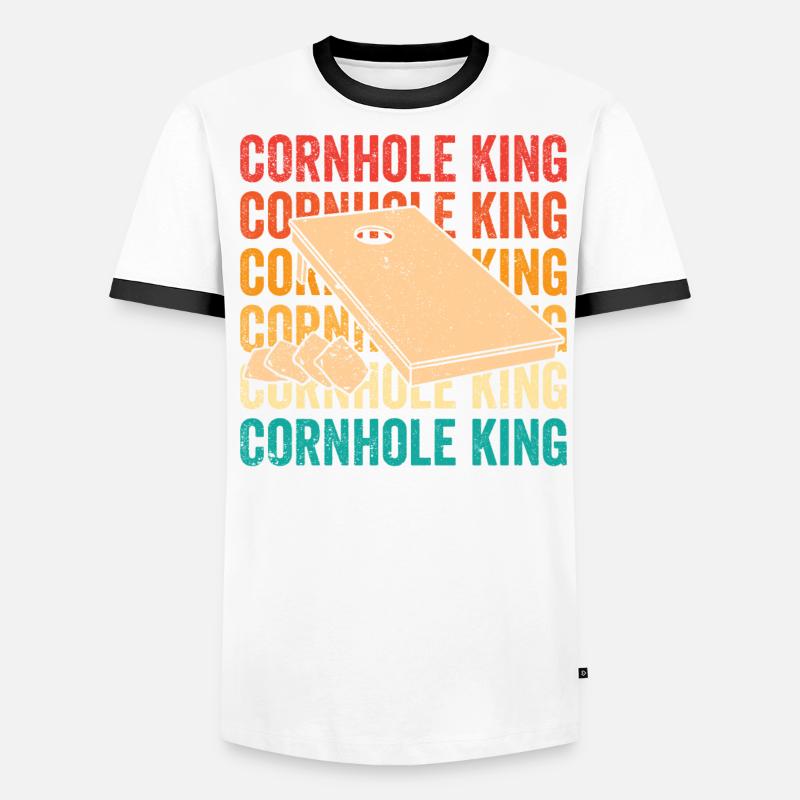 Cornhole Corn Hole Retro T-shirt contrasté Homme