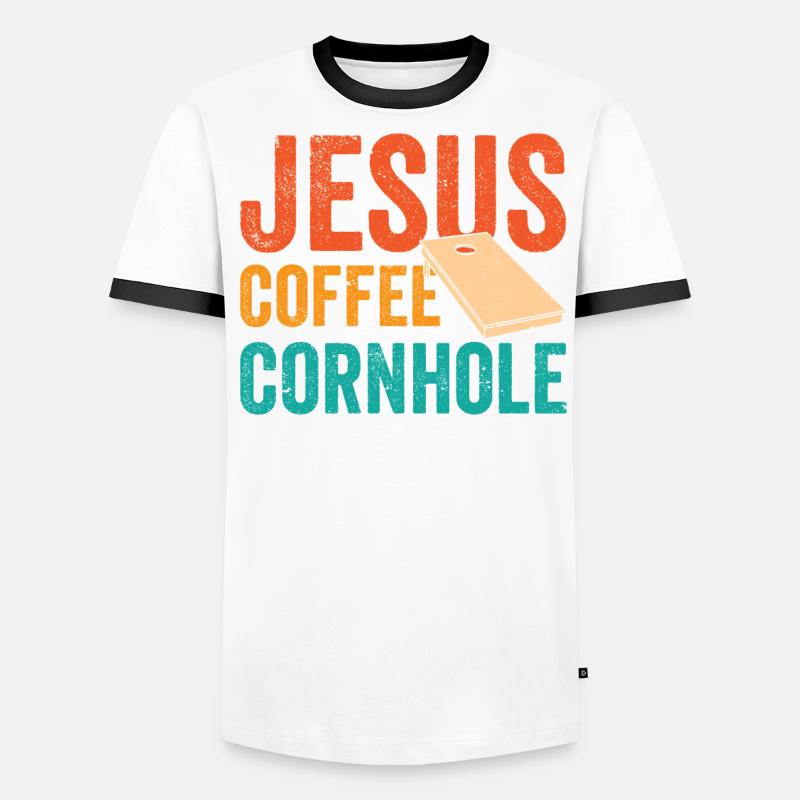 Cornhole Corn Hole Retro T-shirt contrasté Homme