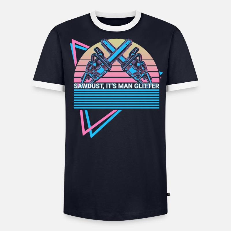 Bûcheron Menuiserie Rétro T-shirt contrasté Homme