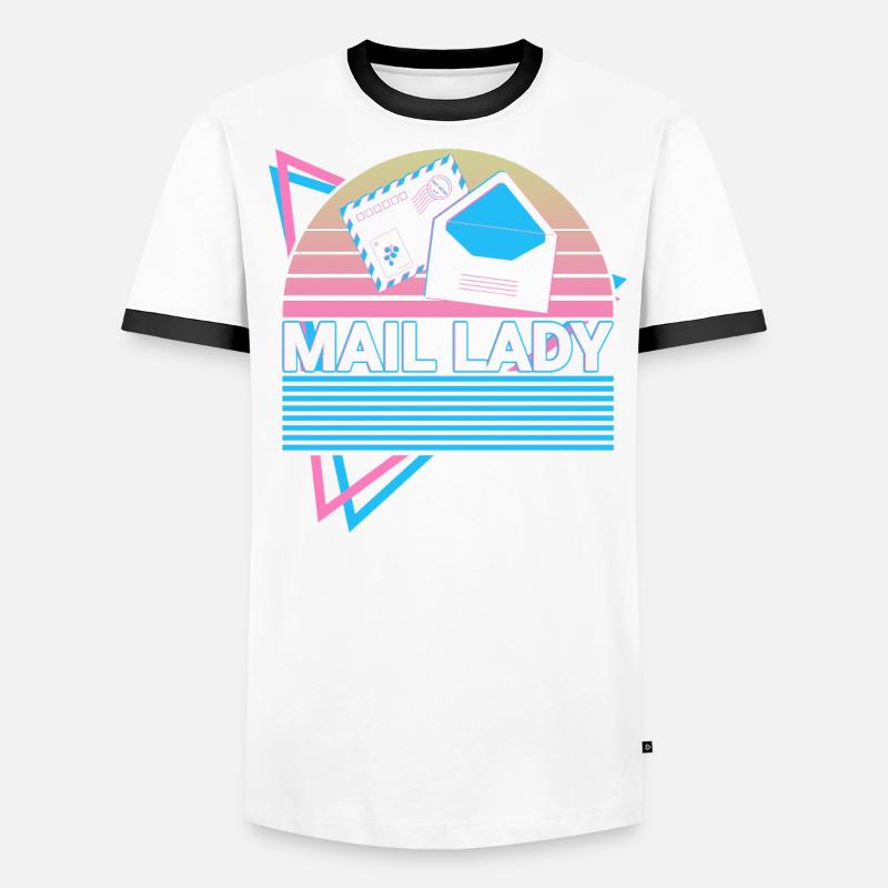 Postdienst Postbote Retro Männer Kontrast-T-Shirt