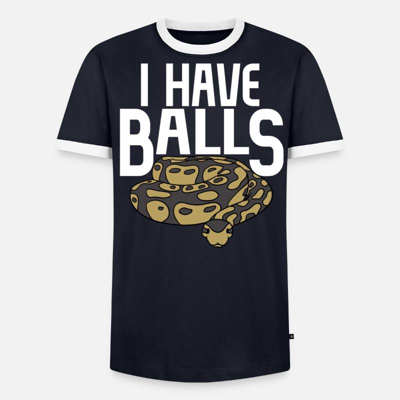 Kugelpython Schlange - Männer Kontrast-T-Shirt - undefined