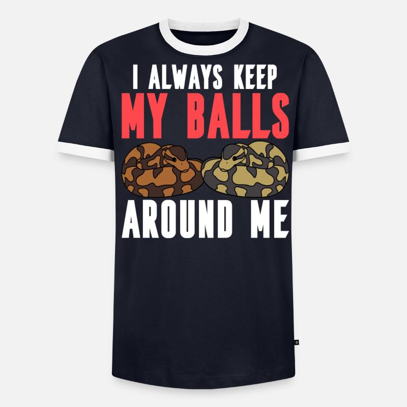 Kugelpython Schlange - Männer Kontrast-T-Shirt - undefined