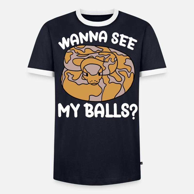 Kugelpython Schlange - Männer Kontrast-T-Shirt - undefined