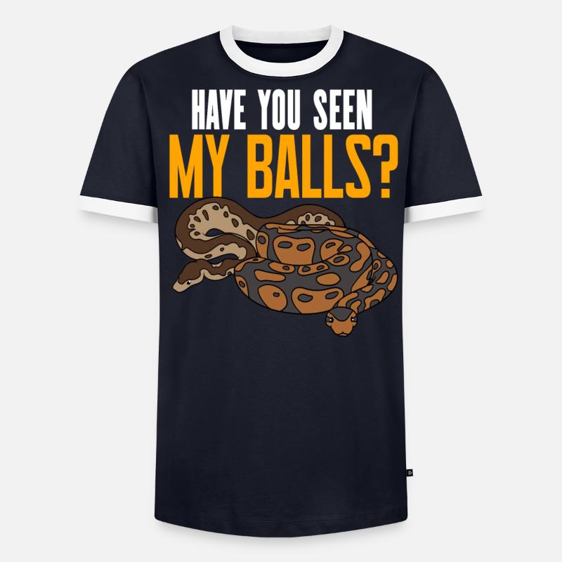 Kugelpython Schlange - Männer Kontrast-T-Shirt - undefined