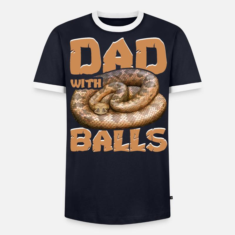 Kugelpython Schlange Männer Kontrast-T-Shirt