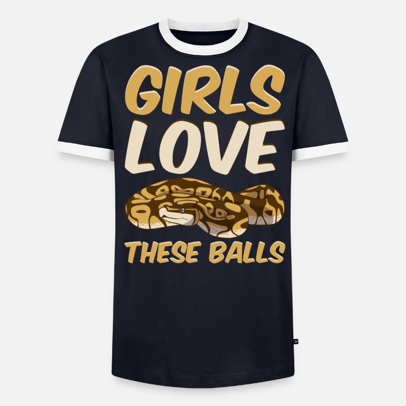 Kugelpython Schlange - Männer Kontrast-T-Shirt - undefined