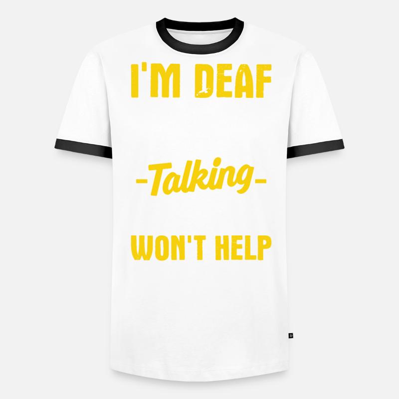 Deaf Pride ASL Gebärdensprache Männer Kontrast-T-Shirt