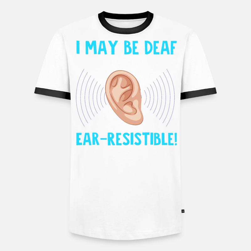 Deaf Pride Sign Language Men's Ringer Shirt