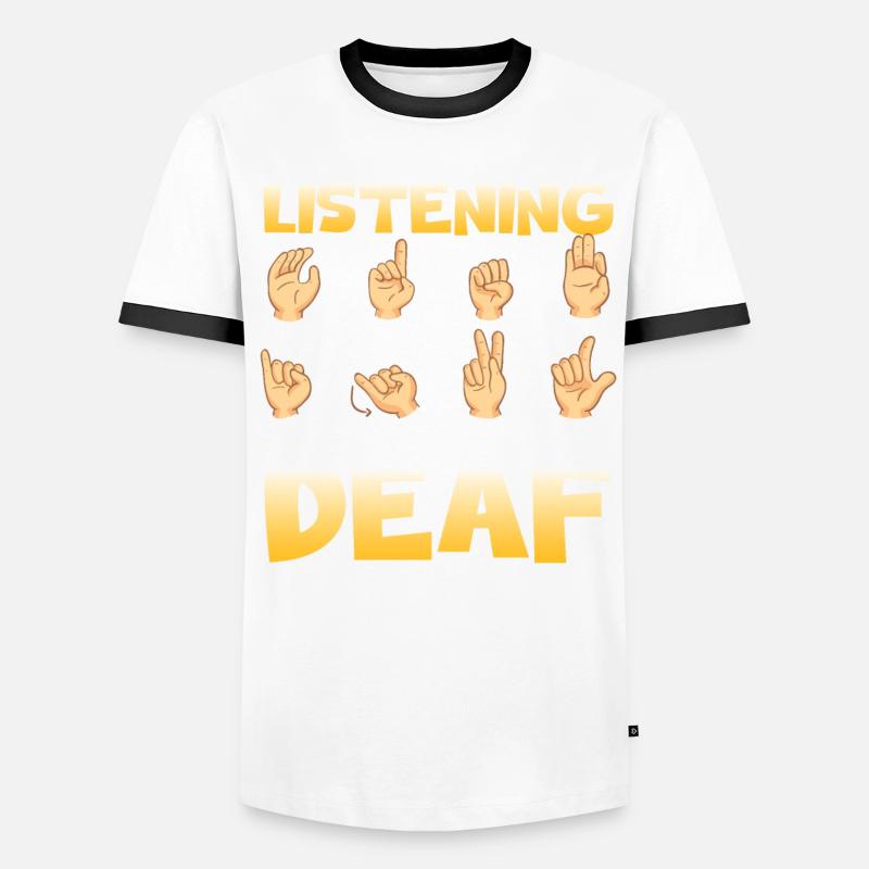 Deaf Pride ASL Men's Ringer Shirt