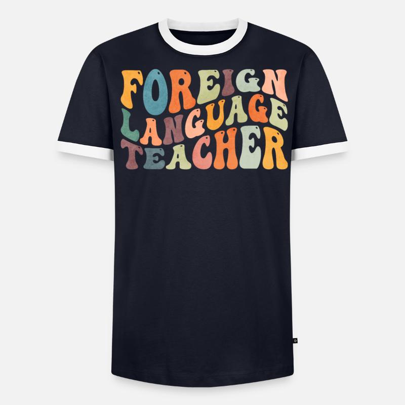 Enseigner aux professeurs de langues étrangères Groovy T-shirt contrasté Homme
