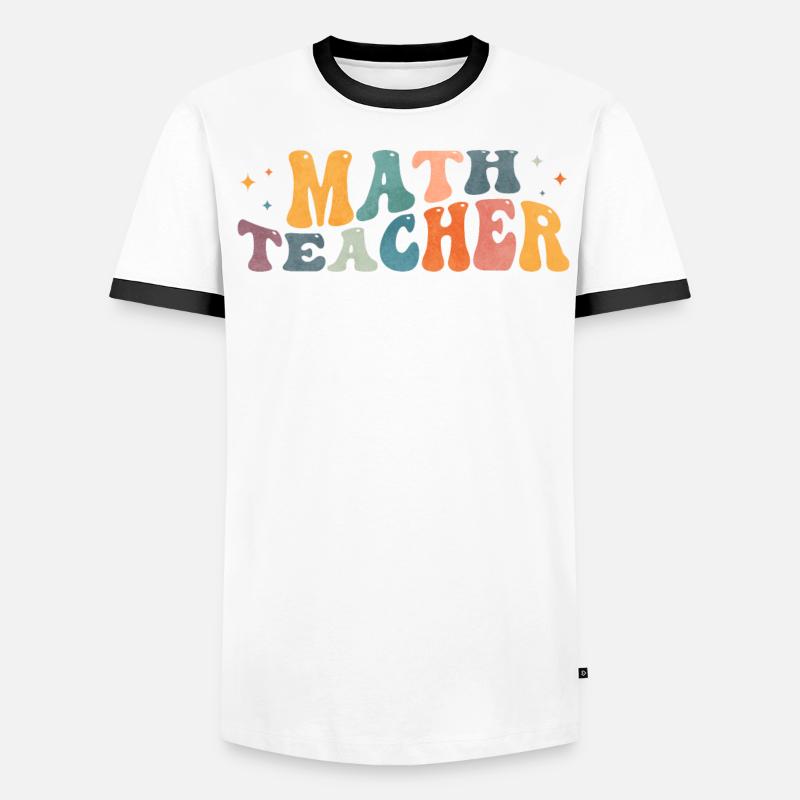 Groovy Math Professeur de mathématiques Mathématicien T-shirt contrasté Homme