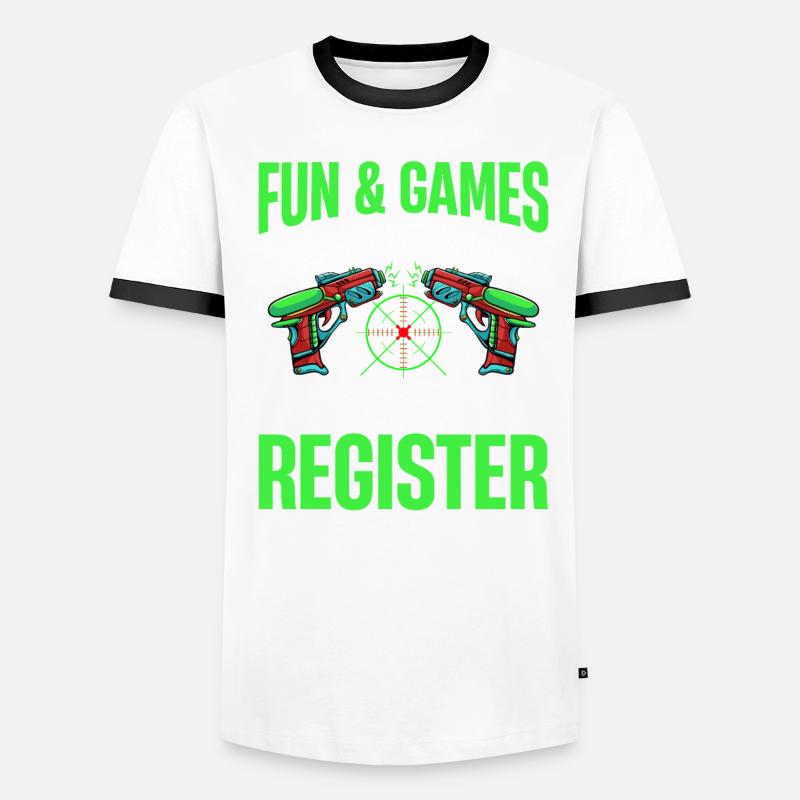 Laser Tag Player Men's Ringer Shirt