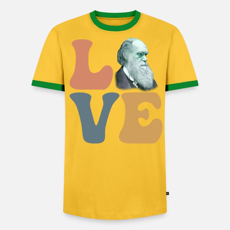 Charles Darwin Evolutionstheorie Atheist - Männer Kontrast-T-Shirt - undefined