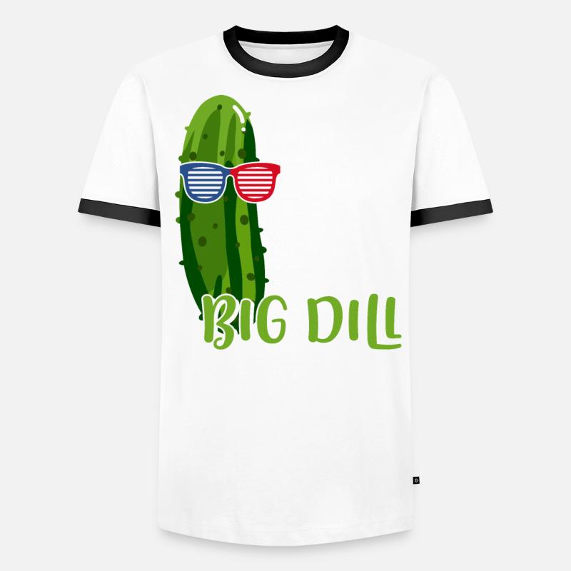 Cornichon végétarien végétalien T-shirt contrasté Homme