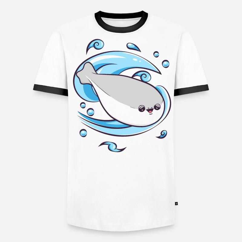 Sacabambaspis Poisson Meme Eau T-shirt contrasté Homme