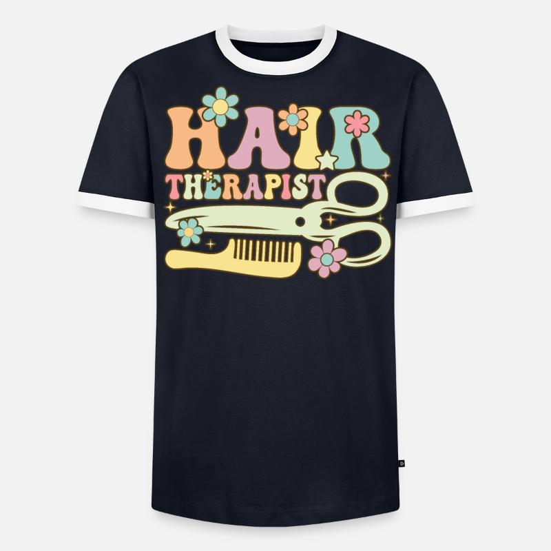 Groovy Coiffeur Coiffeur T-shirt contrasté Homme