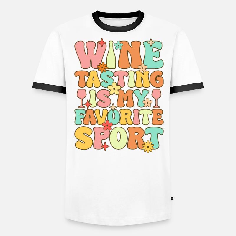 Groovy Wine Drinking Men's Ringer Shirt