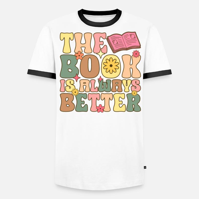 Groovy Book Reader Men's Ringer Shirt