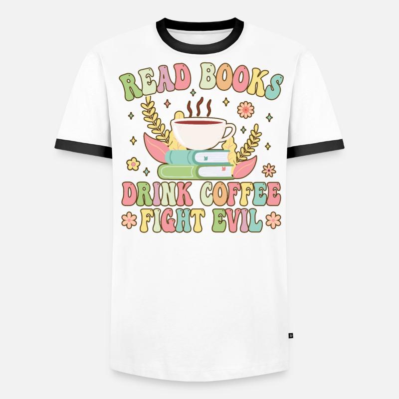 Groovy Book Reader Men's Ringer Shirt