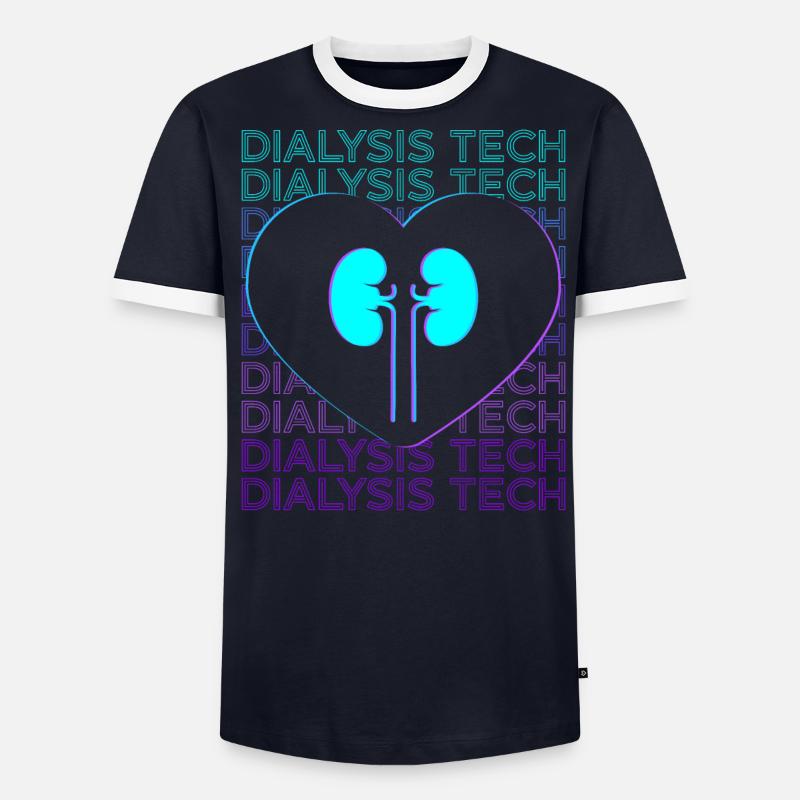 Dialyse-Techniker Dialyse-Techniker Retro-Hämodial - Männer Kontrast-T-Shirt - undefined