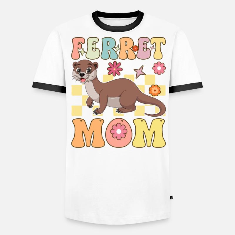 Frettchen-Mama Groovy Frettchen-Mutter Männer Kontrast-T-Shirt