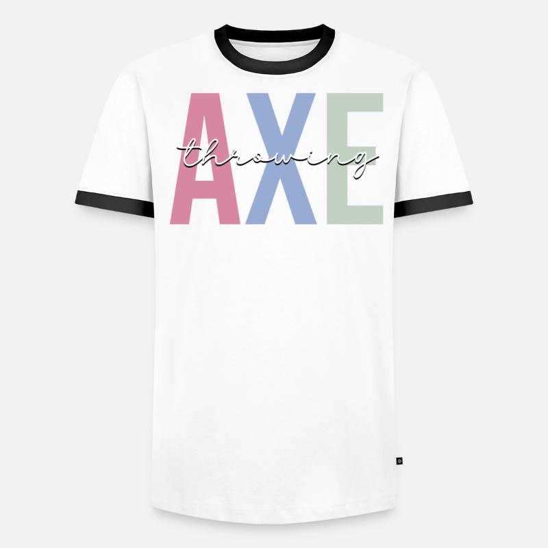 Axt-Werfer Männer Kontrast-T-Shirt