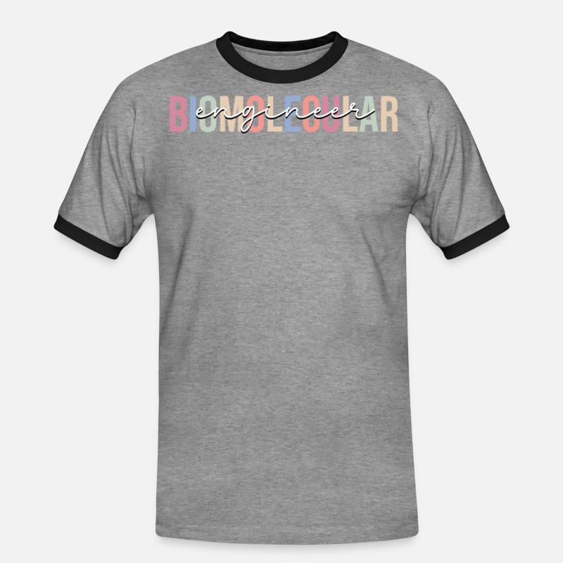 Technik BME - Männer Kontrast-T-Shirt - Grau meliert/Schwarz